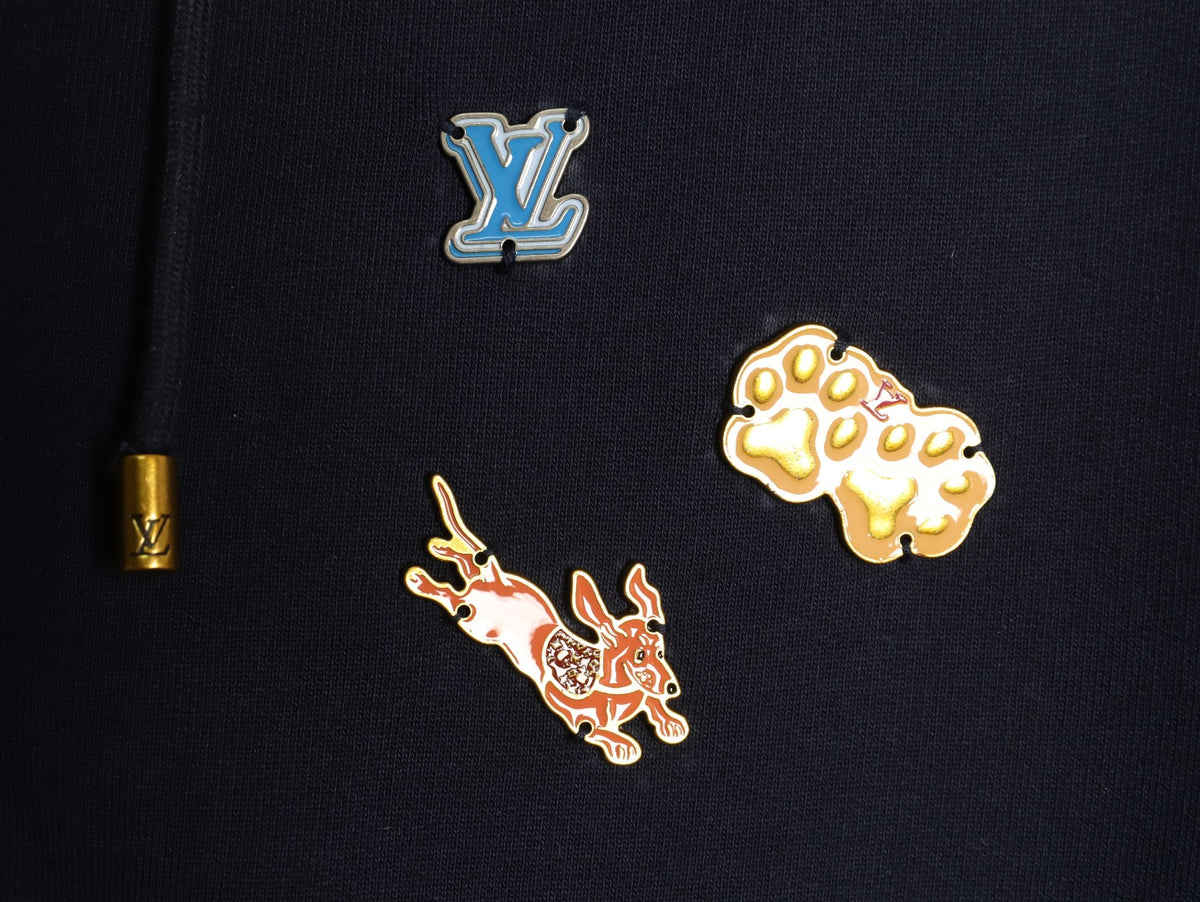 Louis Vuitton LV Playful Charm CVD-Zip Black Hoodie