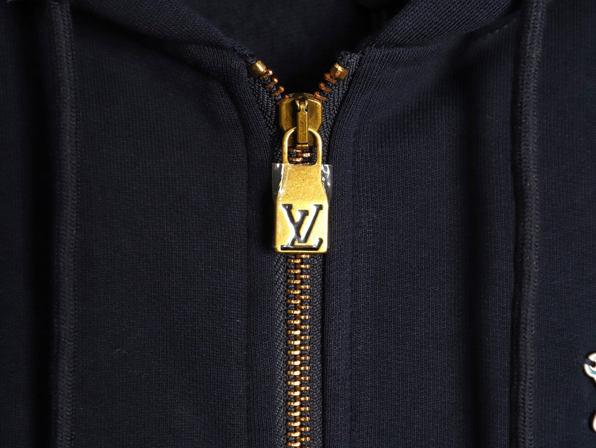 Louis Vuitton LV Playful Charm CVD-Zip Black Hoodie
