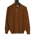 Burberry BBR Classic Check-Placket Brown Wool Cardigan
