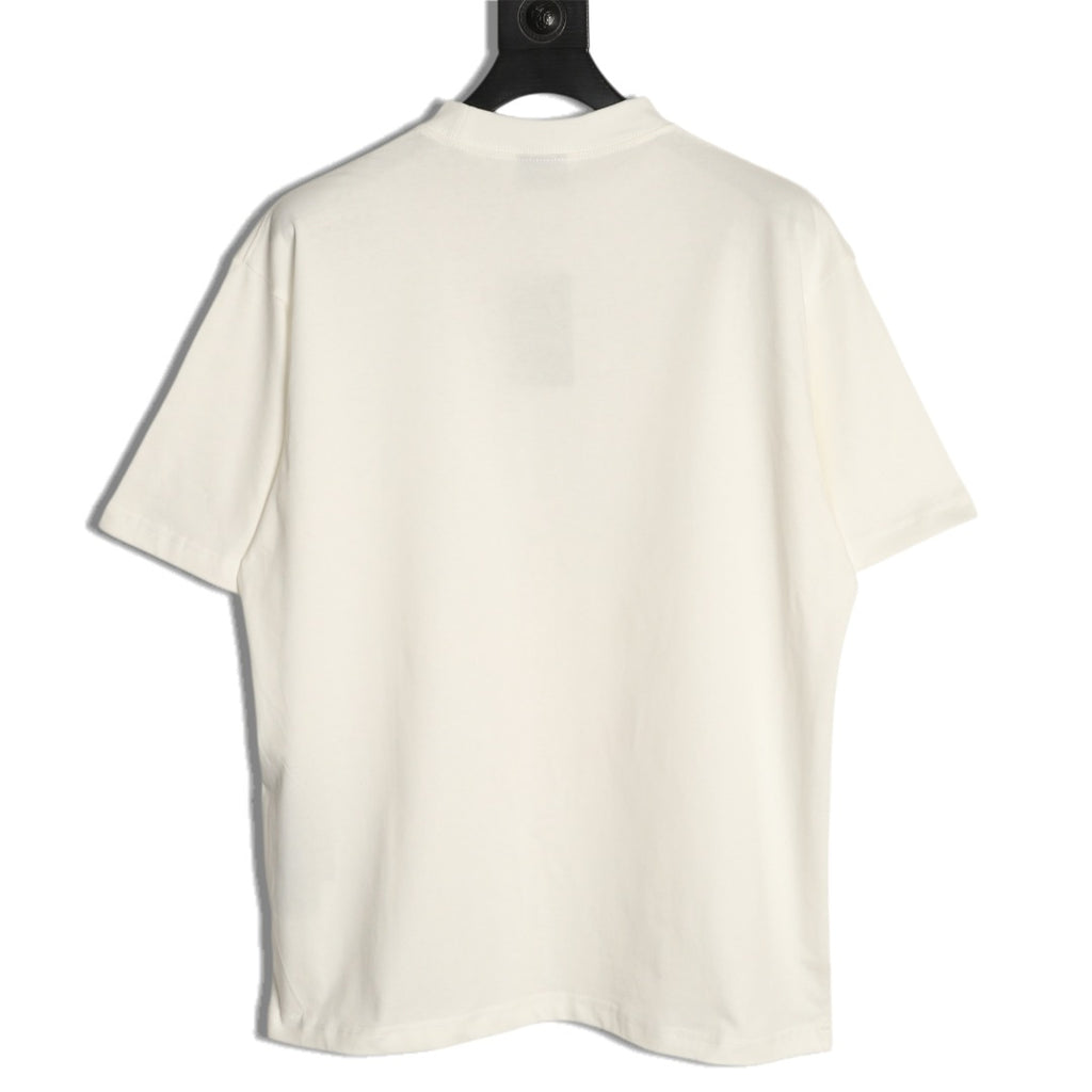 Balenciaga BLCG Rainbow Gradient Stacked Logo White T-Shirt