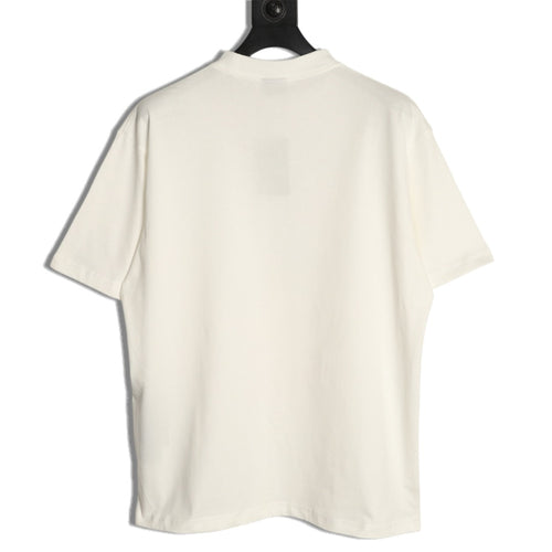 Balenciaga BLCG Rainbow Gradient Stacked Logo White T-Shirt