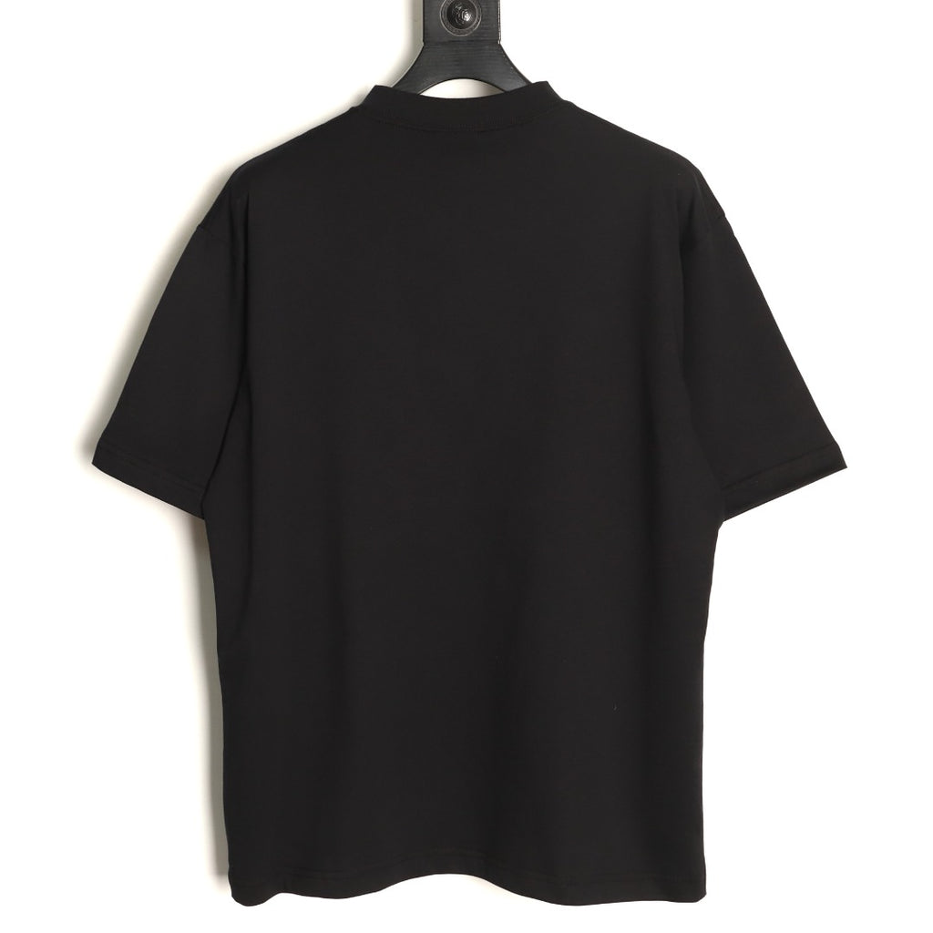Balenciaga BLCG Rainbow Gradient Stacked Logo Black T-Shirt