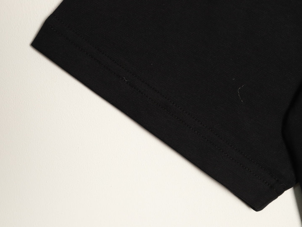 Balenciaga BLCG Rainbow Gradient Stacked Logo Black T-Shirt