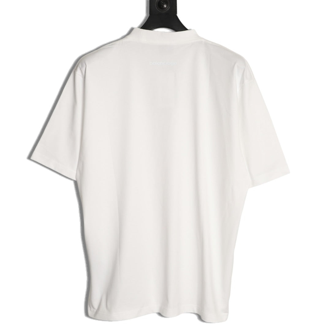 Balenciaga BLCG 6B Reflective Print White T-Shirt