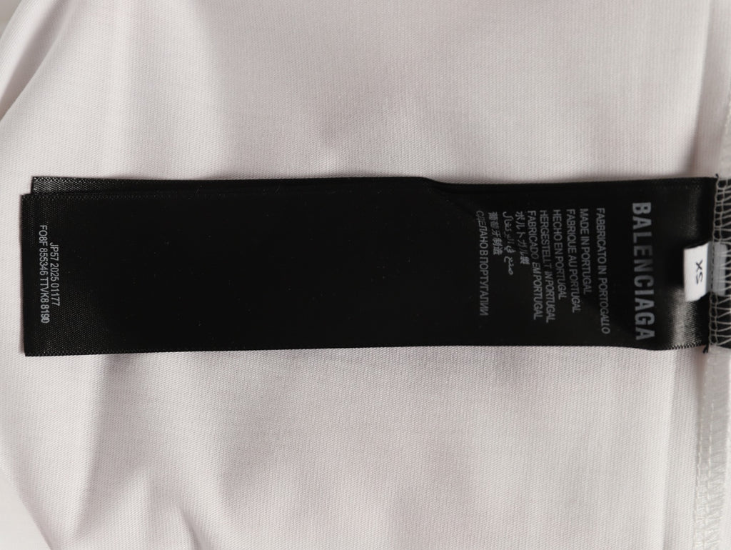 Balenciaga BLCG 6B Reflective Print White T-Shirt