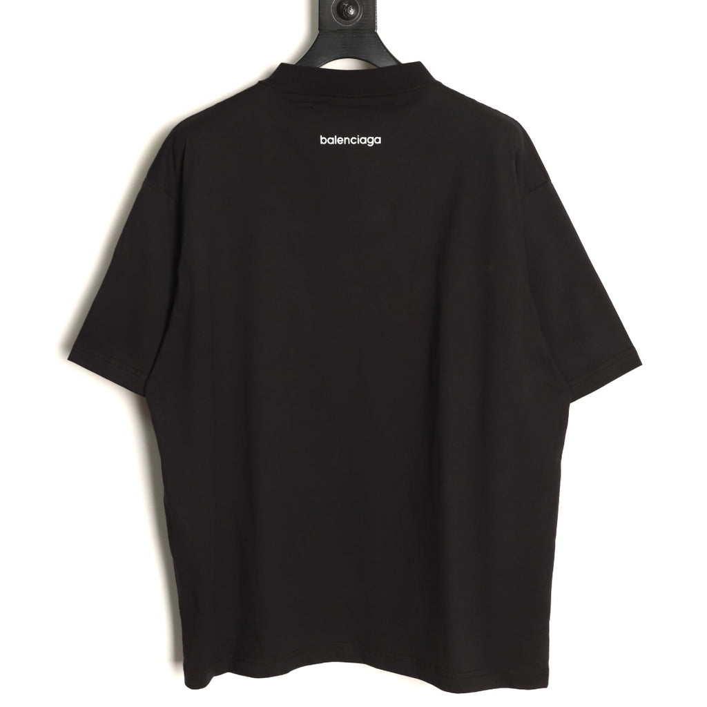 Balenciaga BLCG 6B Reflective Print Black T-Shirt