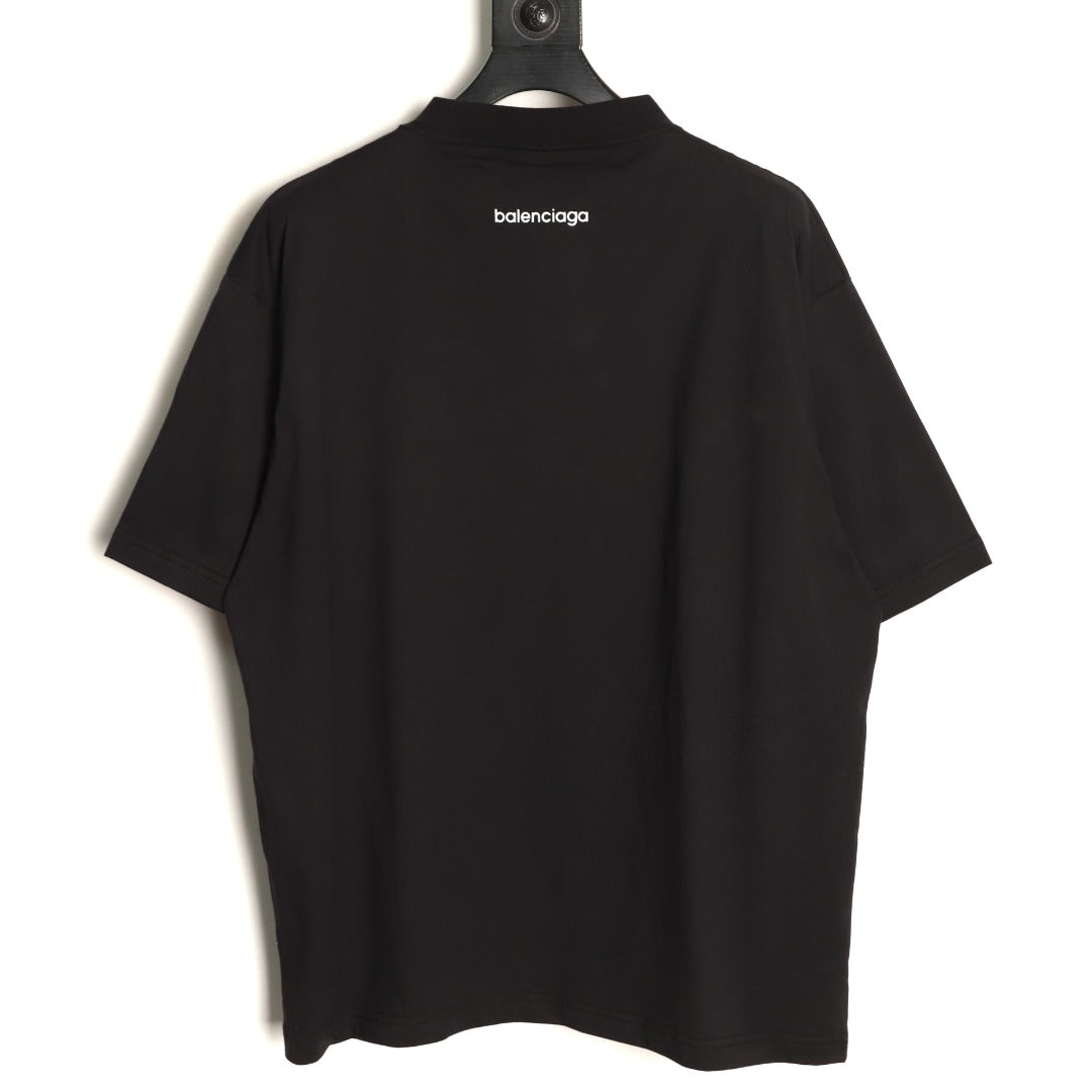 Balenciaga BLCG 6B Reflective Print Black T-Shirt