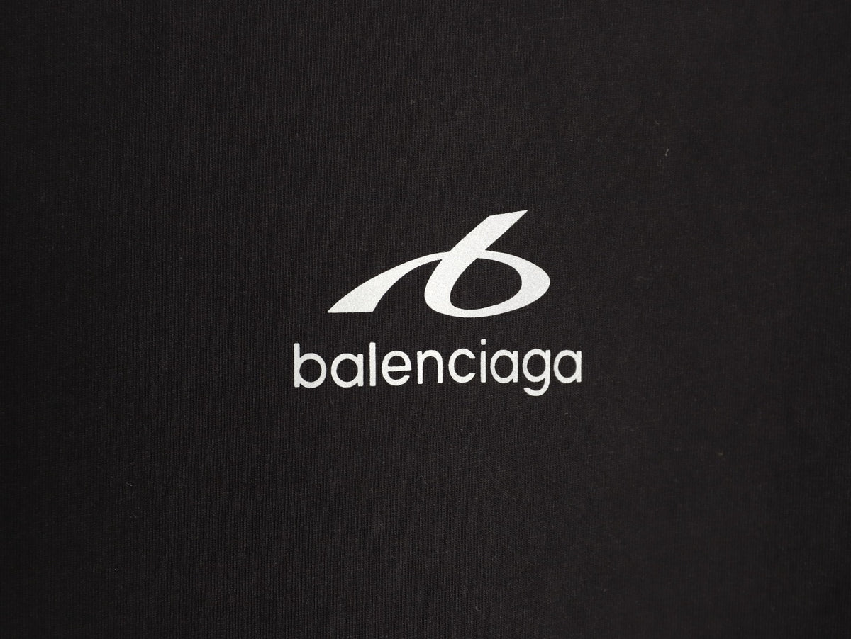 Balenciaga BLCG 6B Reflective Print Black T-Shirt