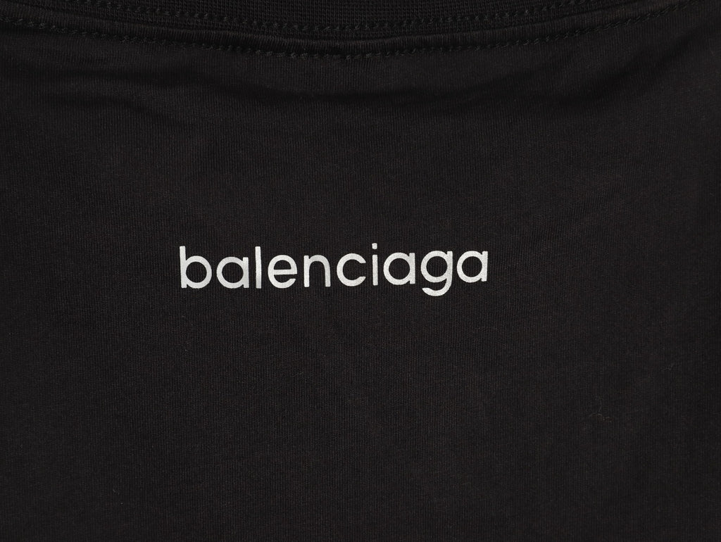 Balenciaga BLCG 6B Reflective Print Black T-Shirt