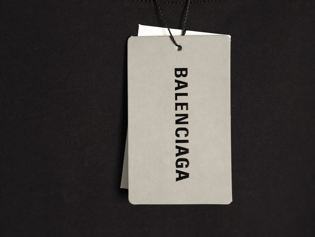 Balenciaga BLCG 6B Reflective Print Black T-Shirt