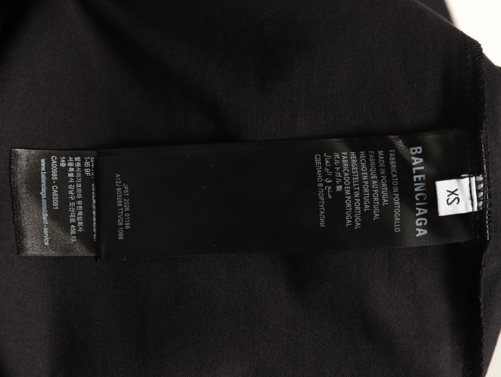 Balenciaga BLCG 6B Reflective Print Black T-Shirt