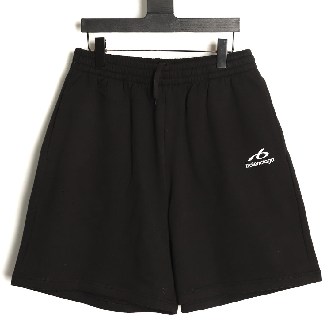 Balenciaga BLCG 6B Reflective Print Black Shorts