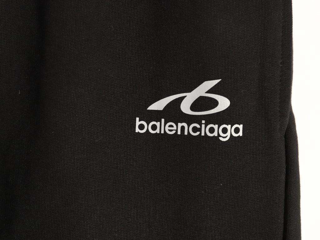Balenciaga BLCG 6B Reflective Print Black Shorts