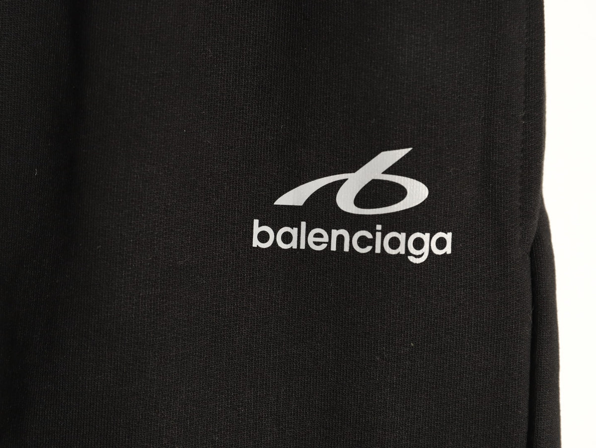 Balenciaga BLCG 6B Reflective Print Black Shorts
