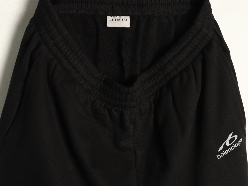 Balenciaga BLCG 6B Reflective Print Black Shorts