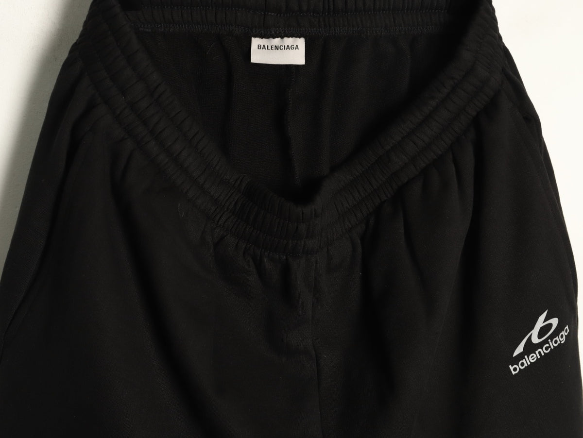 Balenciaga BLCG 6B Reflective Print Black Shorts