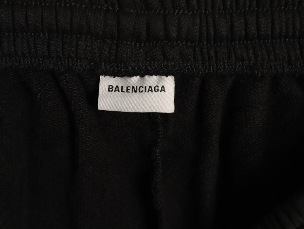 Balenciaga BLCG 6B Reflective Print Black Shorts