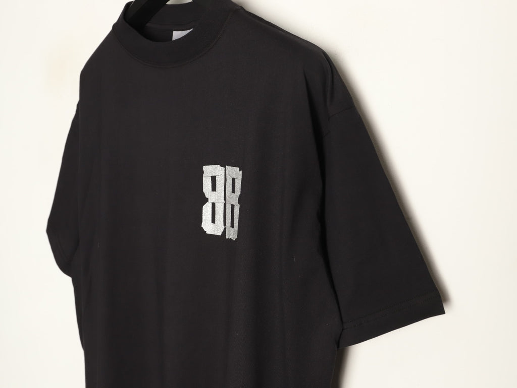 Balenciaga BLCG BB Glitter Tape-Effect Black T-Shirt