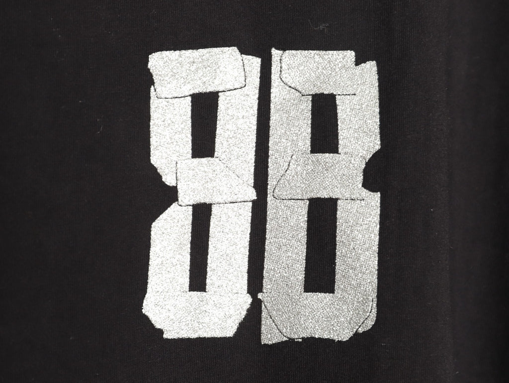 Balenciaga BLCG BB Glitter Tape-Effect Black T-Shirt
