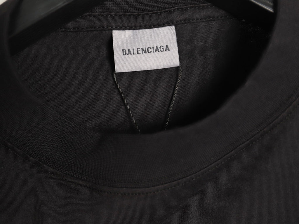 Balenciaga BLCG BB Glitter Tape-Effect Black T-Shirt