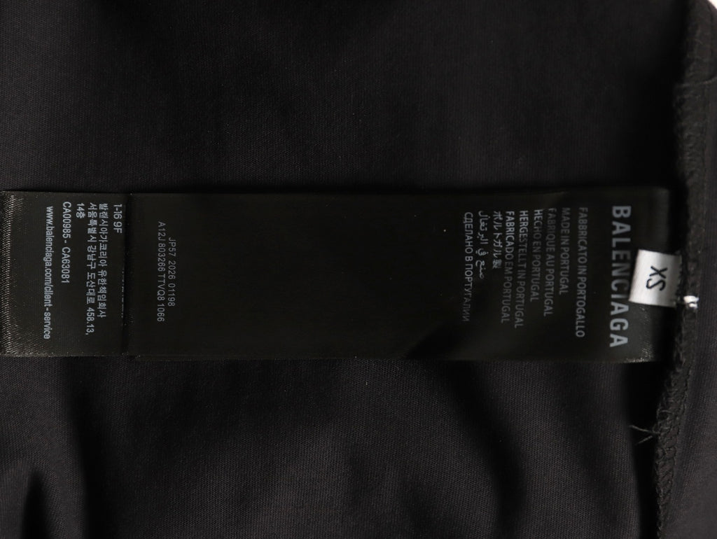 Balenciaga BLCG BB Glitter Tape-Effect Black T-Shirt