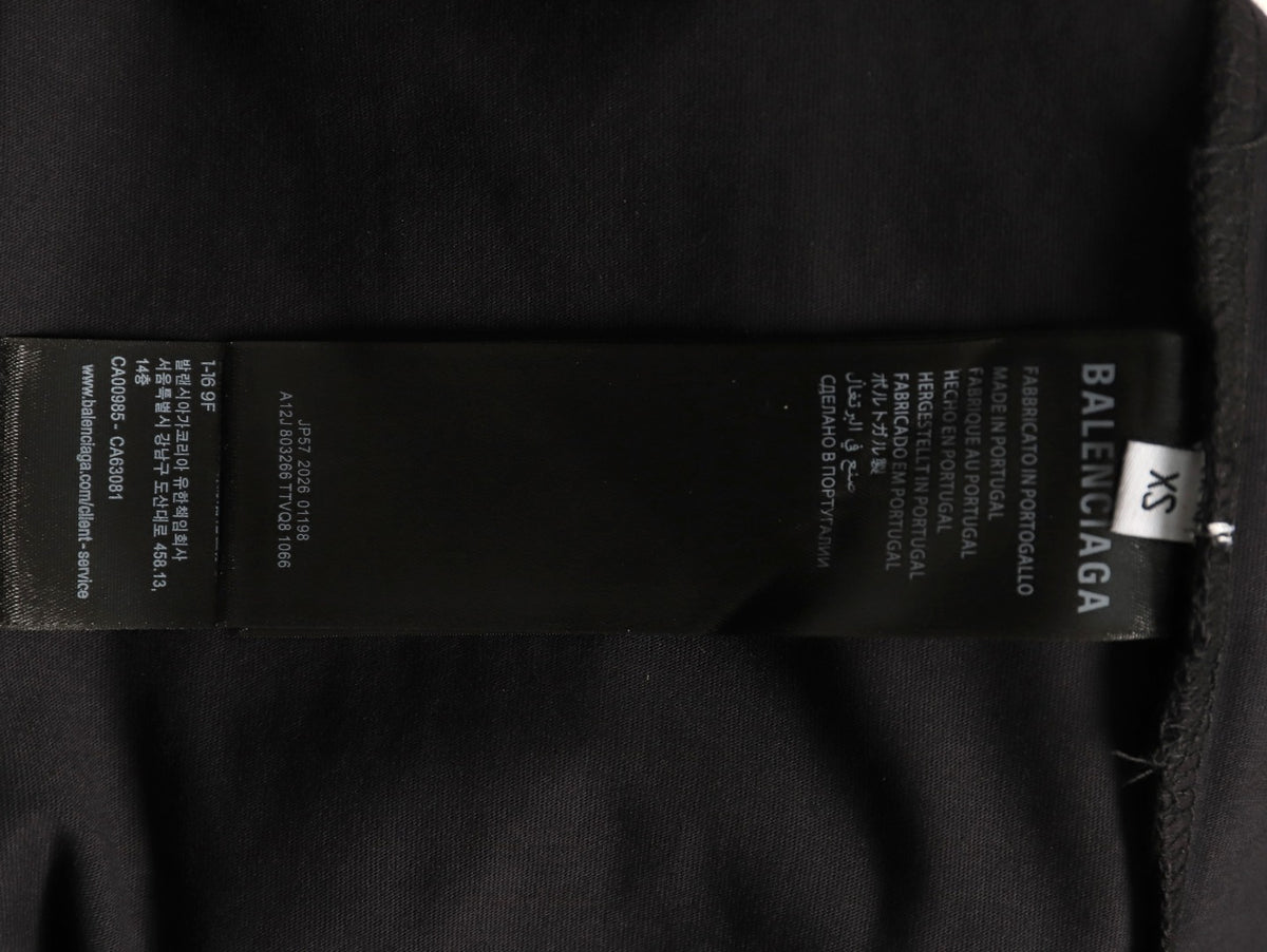 Balenciaga BLCG BB Glitter Tape-Effect Black T-Shirt