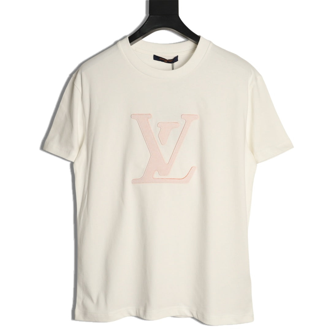 Louis Vuitton LV Laser-Cut Logo Ivory T-Shirt