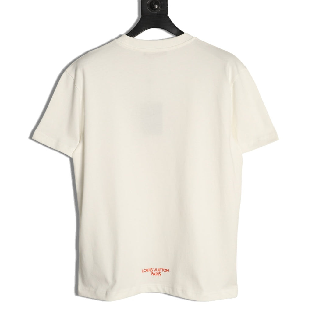 Louis Vuitton LV Laser-Cut Logo Ivory T-Shirt