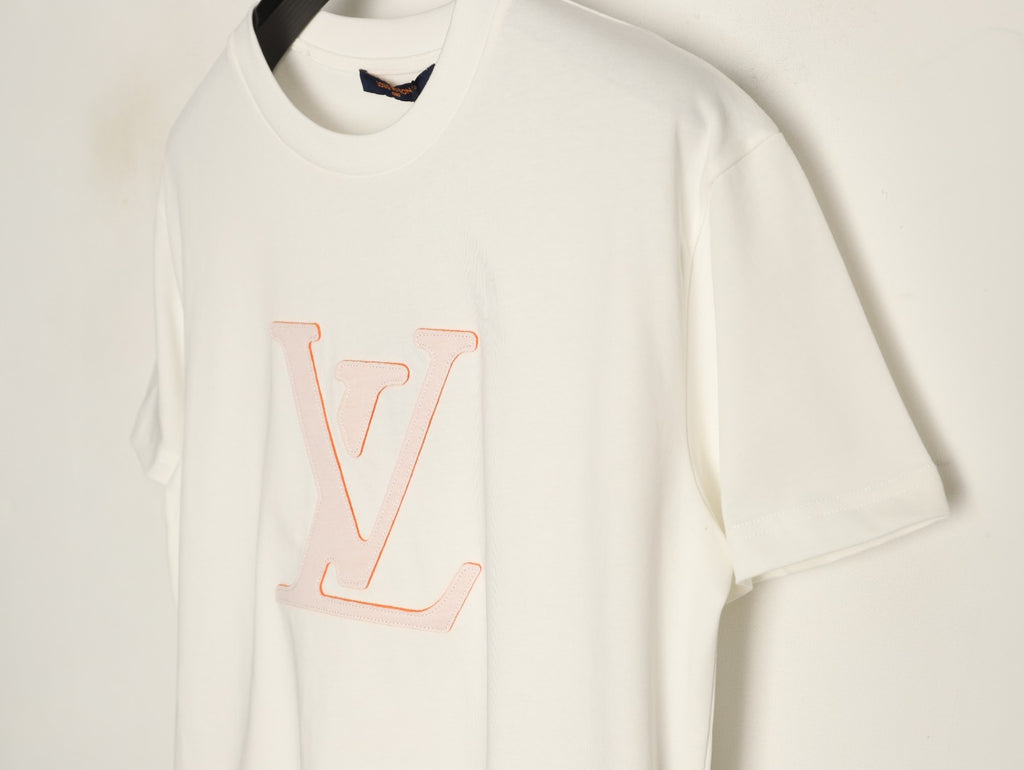 Louis Vuitton LV Laser-Cut Logo Ivory T-Shirt