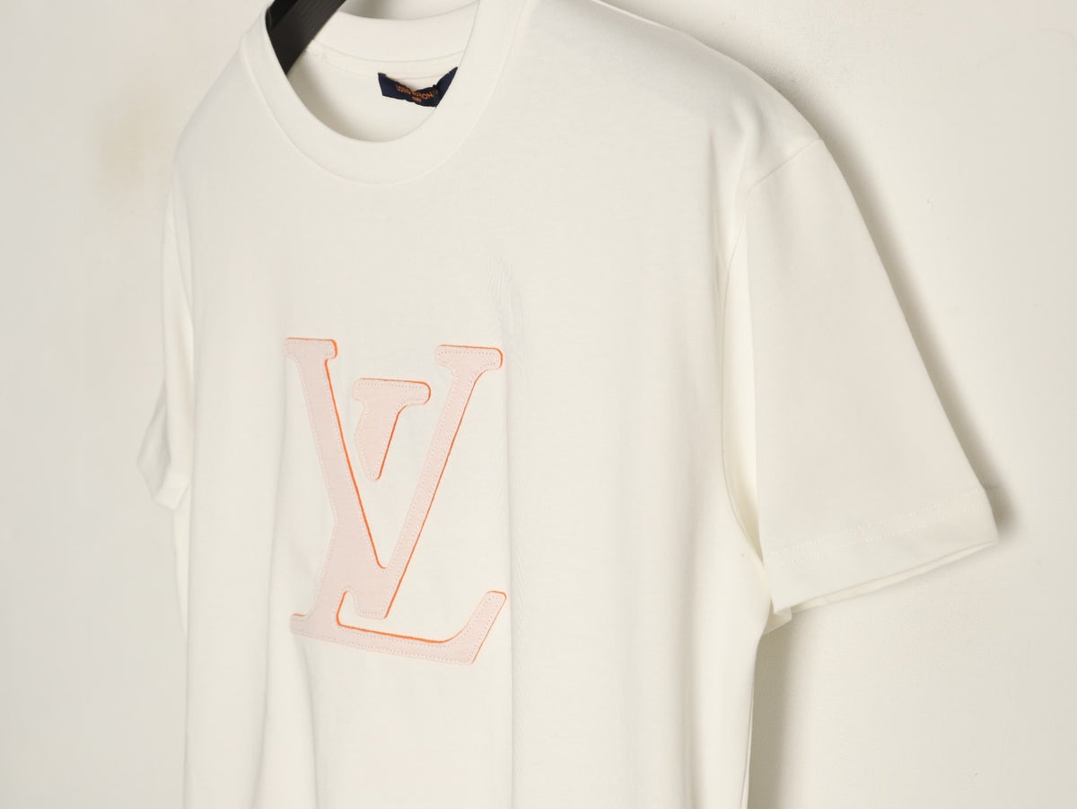 Louis Vuitton LV Laser-Cut Logo Ivory T-Shirt