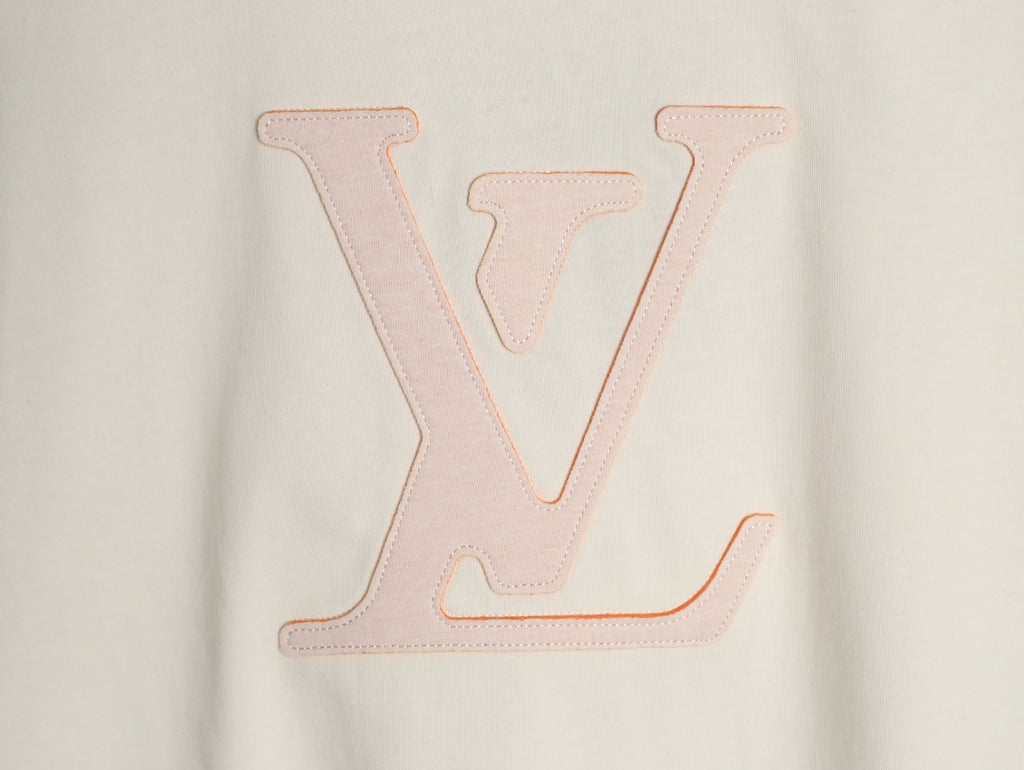 Louis Vuitton LV Laser-Cut Logo Ivory T-Shirt