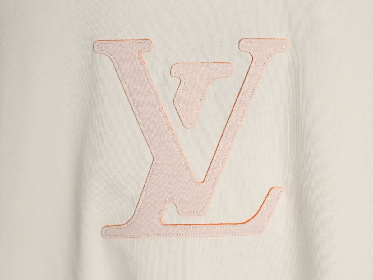 Louis Vuitton LV Laser-Cut Logo Ivory T-Shirt