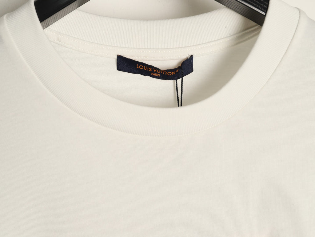 Louis Vuitton LV Laser-Cut Logo Ivory T-Shirt