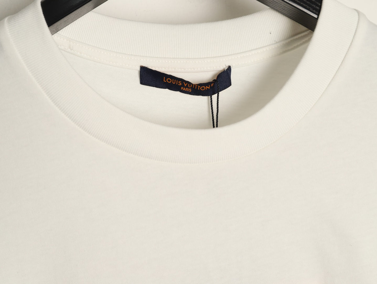Louis Vuitton LV Laser-Cut Logo Ivory T-Shirt