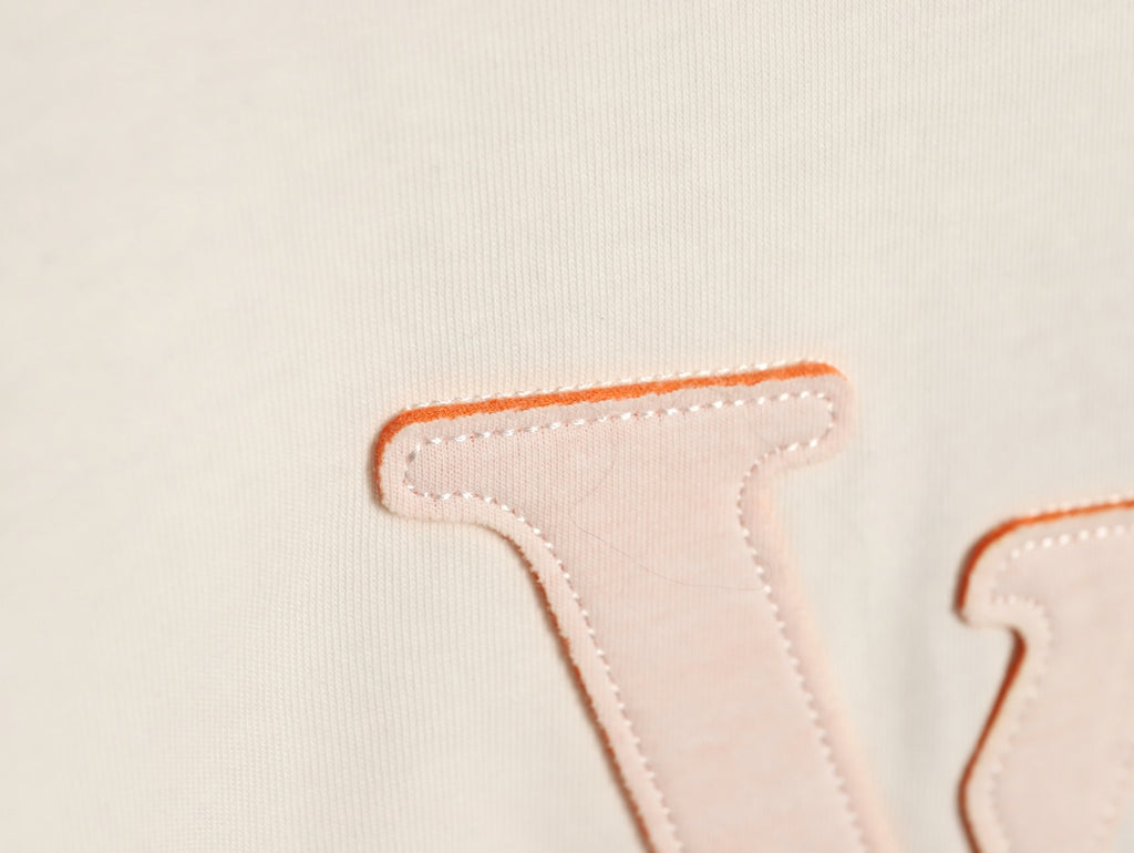 Louis Vuitton LV Laser-Cut Logo Ivory T-Shirt