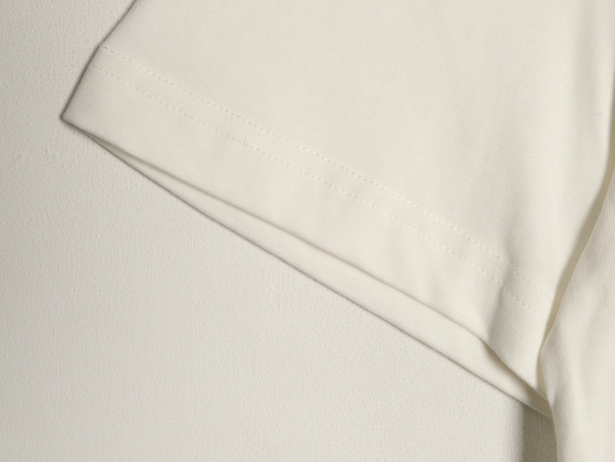 Louis Vuitton LV Laser-Cut Logo Ivory T-Shirt