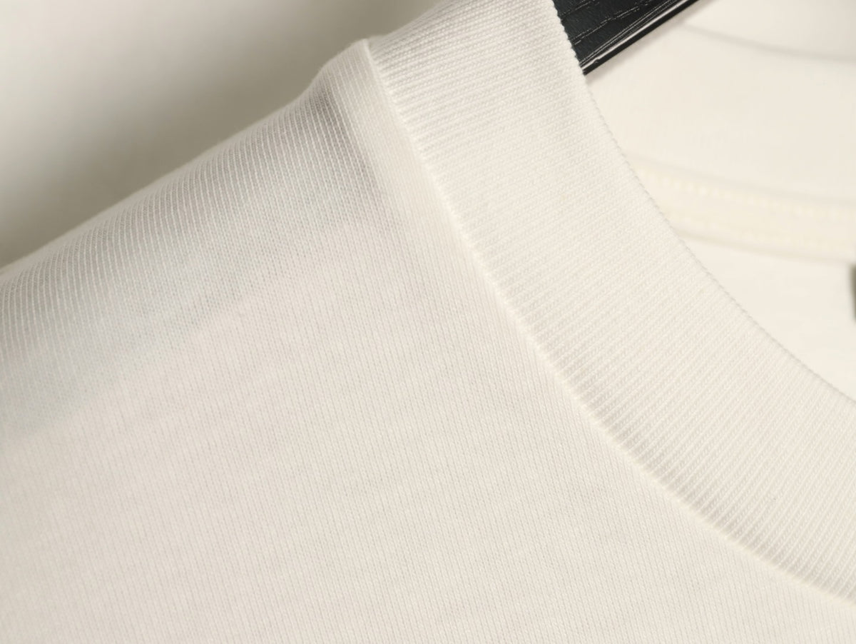 Louis Vuitton LV Laser-Cut Logo Ivory T-Shirt