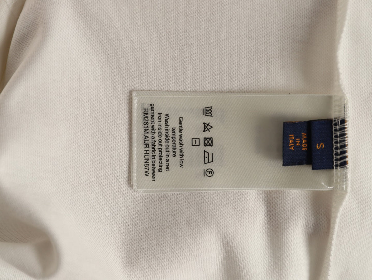 Louis Vuitton LV Laser-Cut Logo Ivory T-Shirt