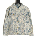Louis Vuitton 22FW Vintage Floral Fringe Light-Wash Denim Jacket