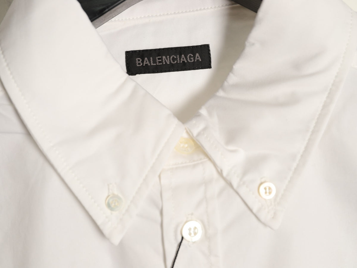 Balenciaga Manchester United Lion Crest Embroidered White Long-Sleeve Shirt