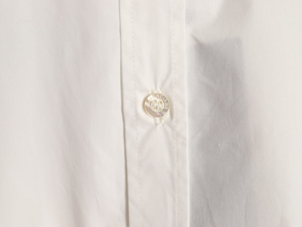 Balenciaga Manchester United Lion Crest Embroidered White Long-Sleeve Shirt