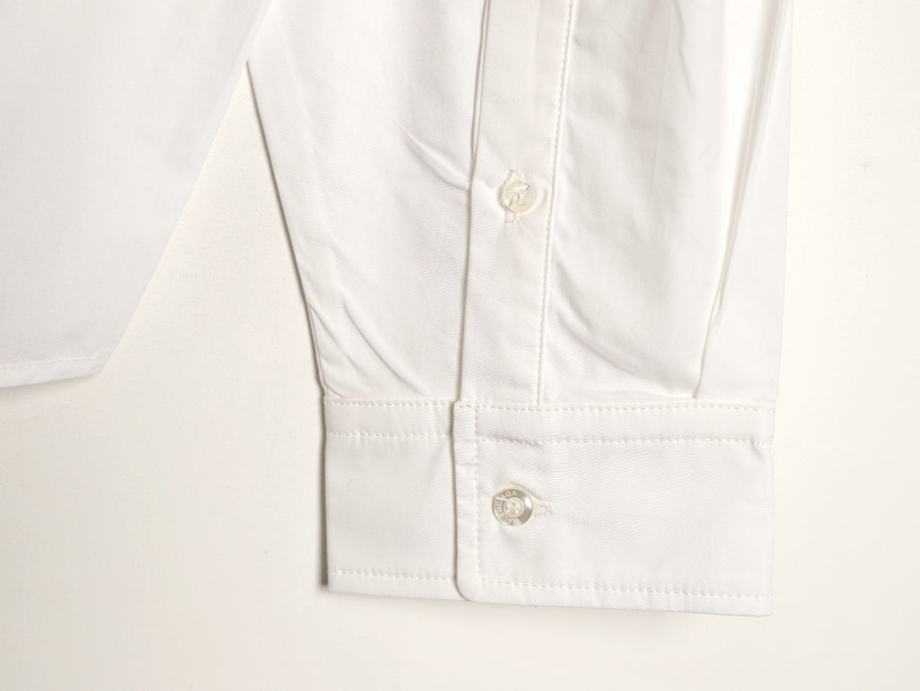 Balenciaga Manchester United Lion Crest Embroidered White Long-Sleeve Shirt