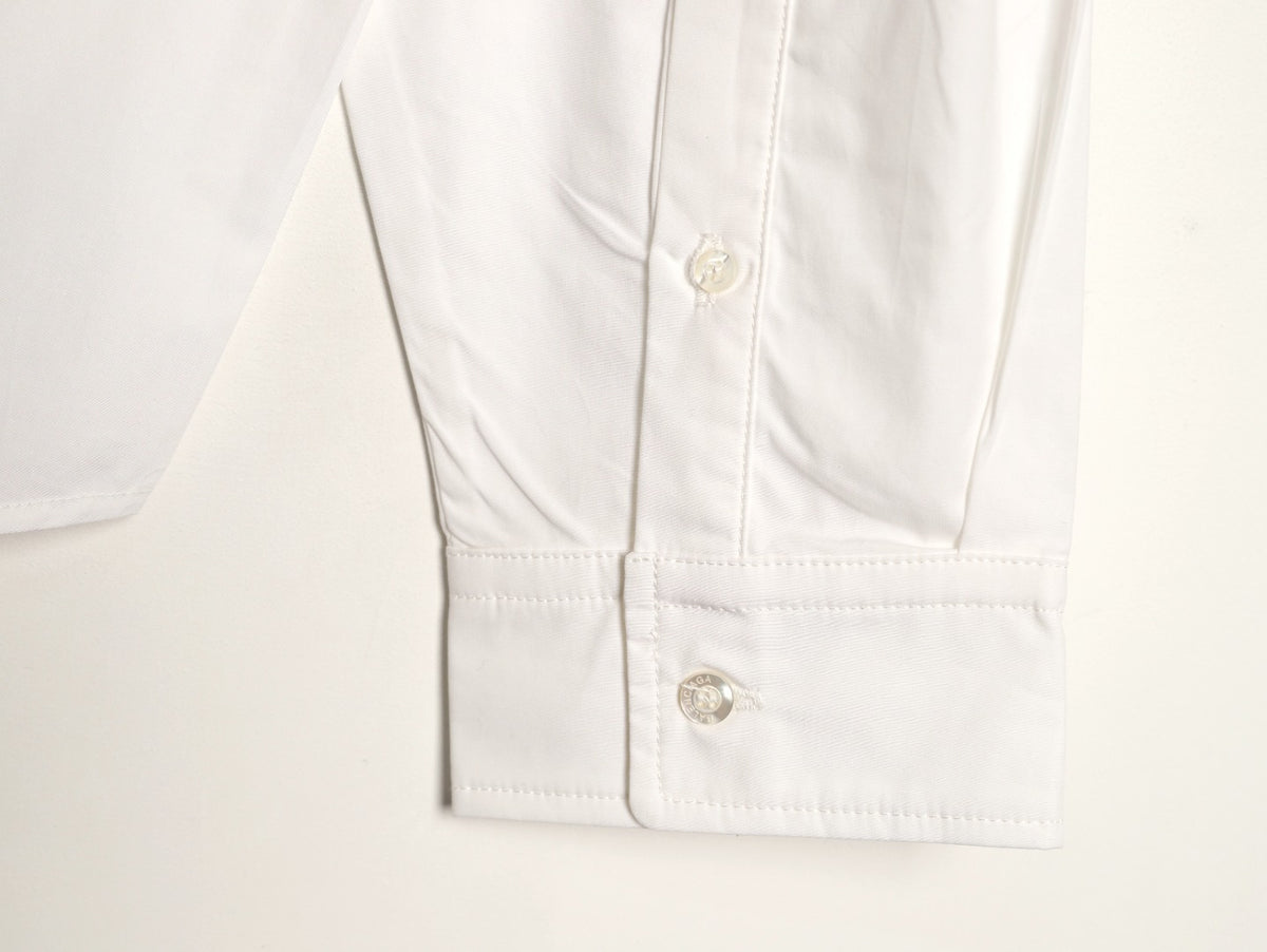 Balenciaga Manchester United Lion Crest Embroidered White Long-Sleeve Shirt