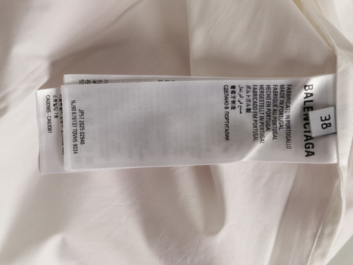 Balenciaga Manchester United Lion Crest Embroidered White Long-Sleeve Shirt