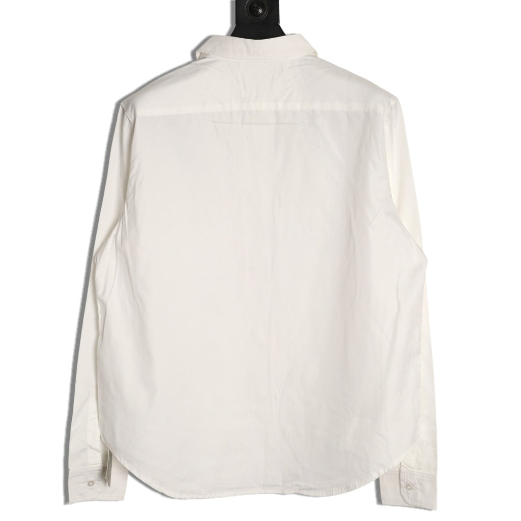 Loewe Anagram Pocket Ivory Long-Sleeve Shirt