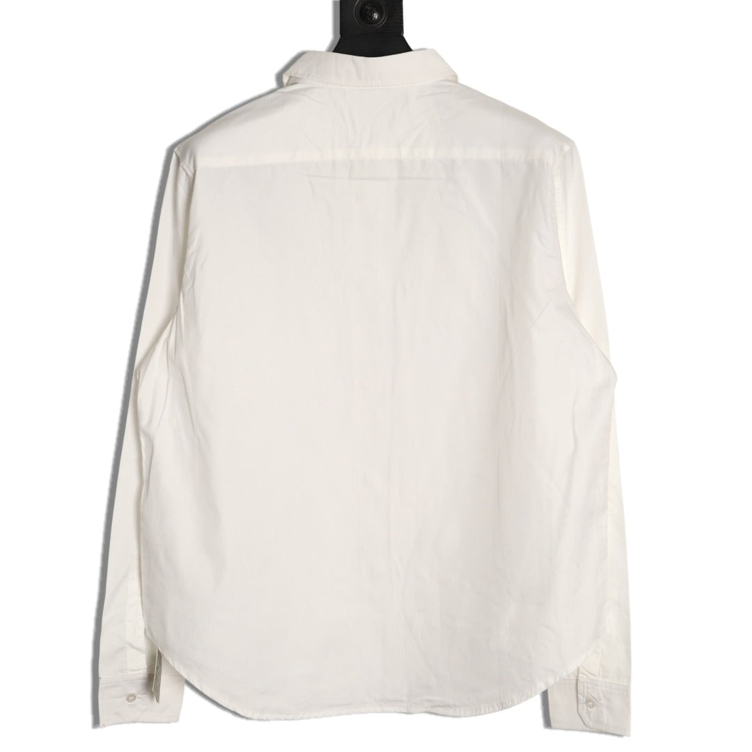 Loewe Anagram Pocket Ivory Long-Sleeve Shirt