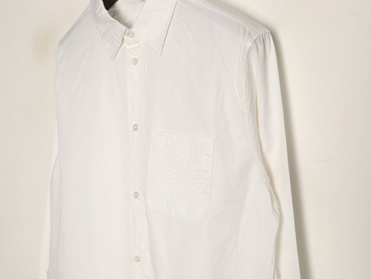 Loewe Anagram Pocket Ivory Long-Sleeve Shirt