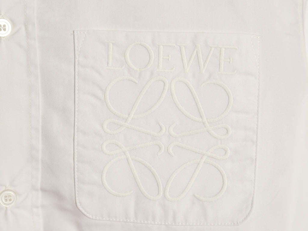 Loewe Anagram Pocket Ivory Long-Sleeve Shirt