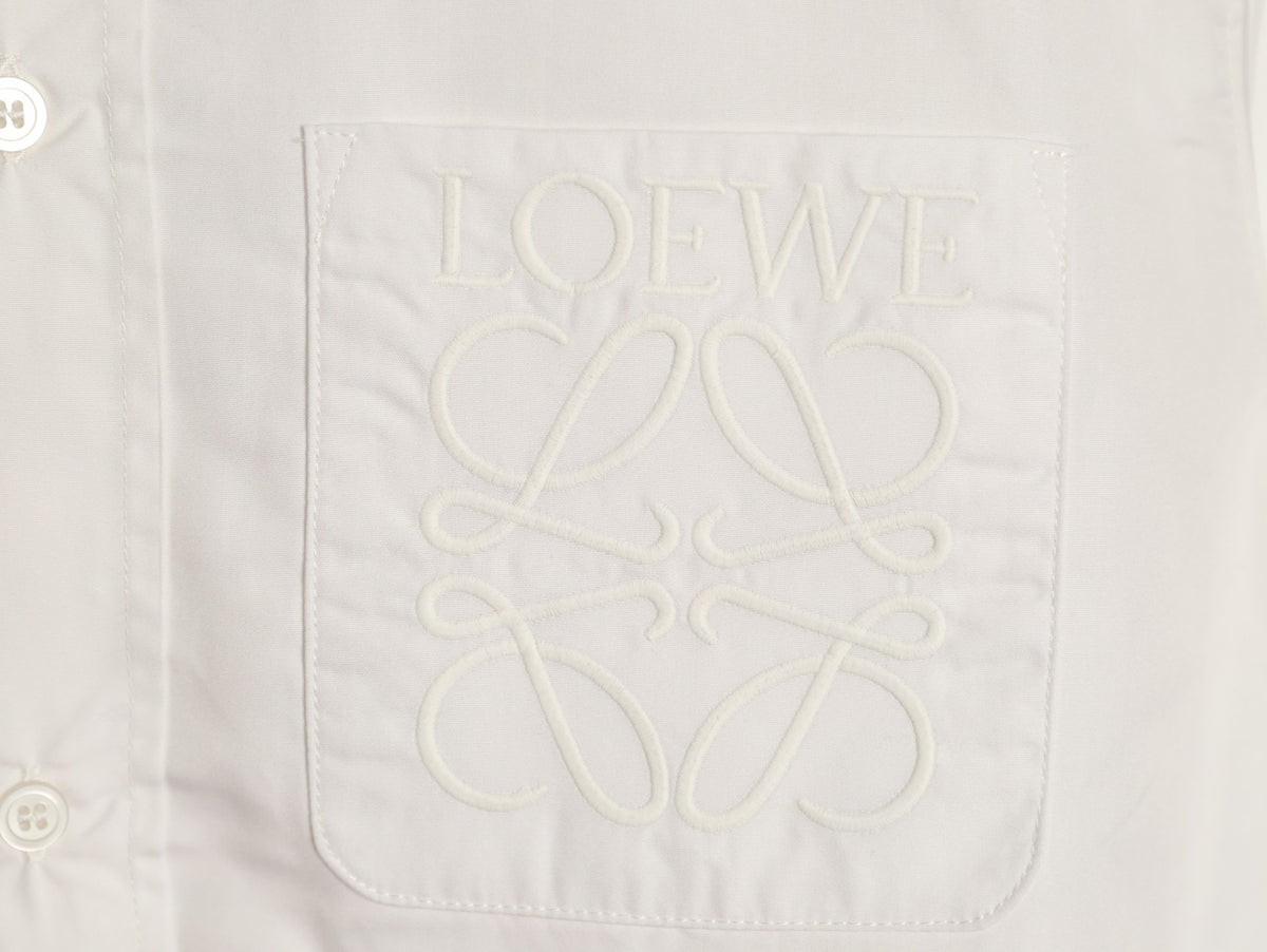 Loewe Anagram Pocket Ivory Long-Sleeve Shirt