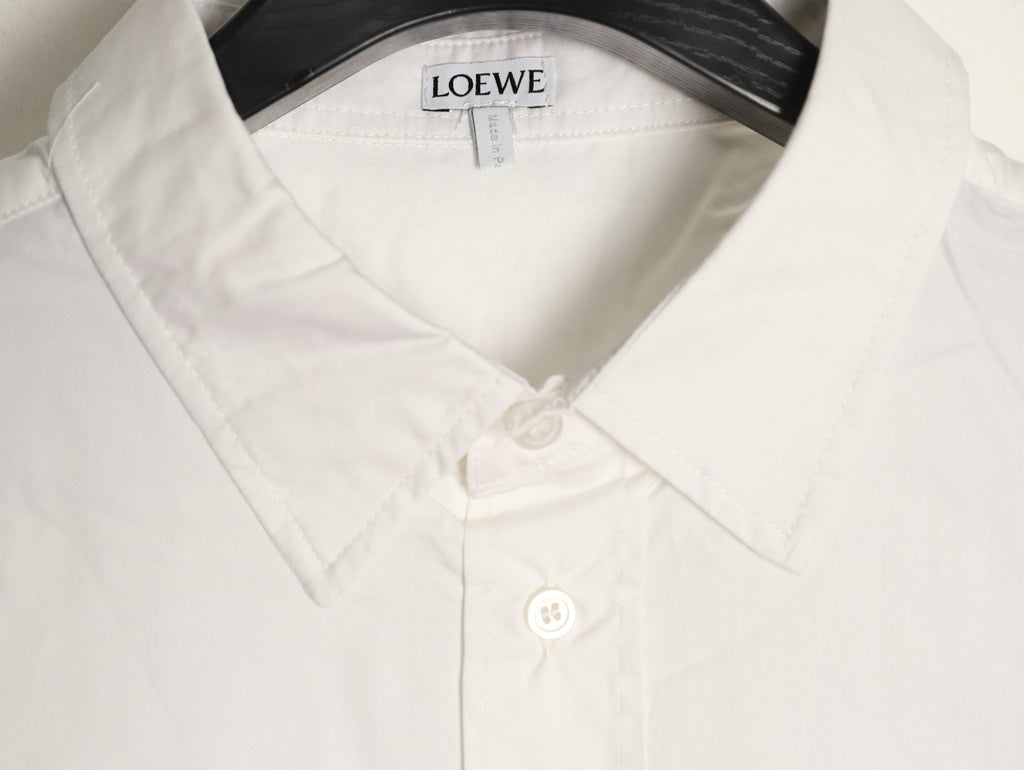 Loewe Anagram Pocket Ivory Long-Sleeve Shirt